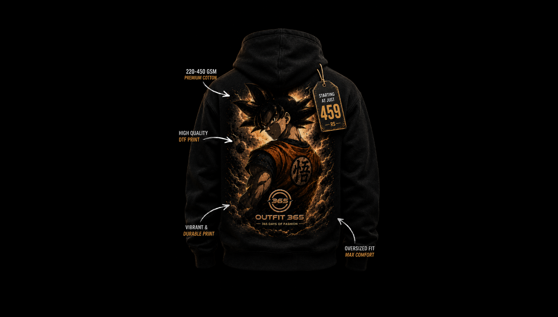 Outfit365 hoodie detail