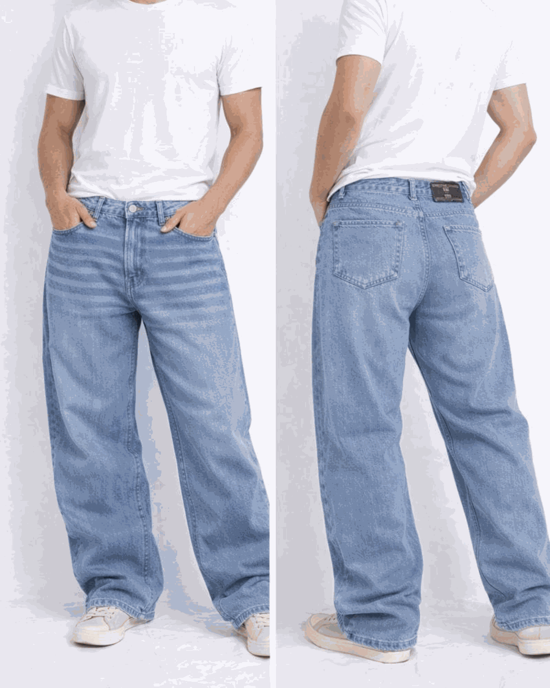 Light Blue Wide-Leg Jeans Lifestyle